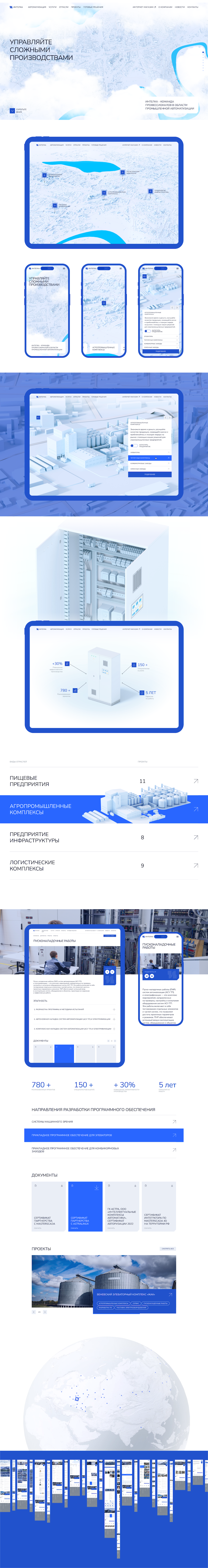 Корпоративный сайт компании ИНТЕЛКА