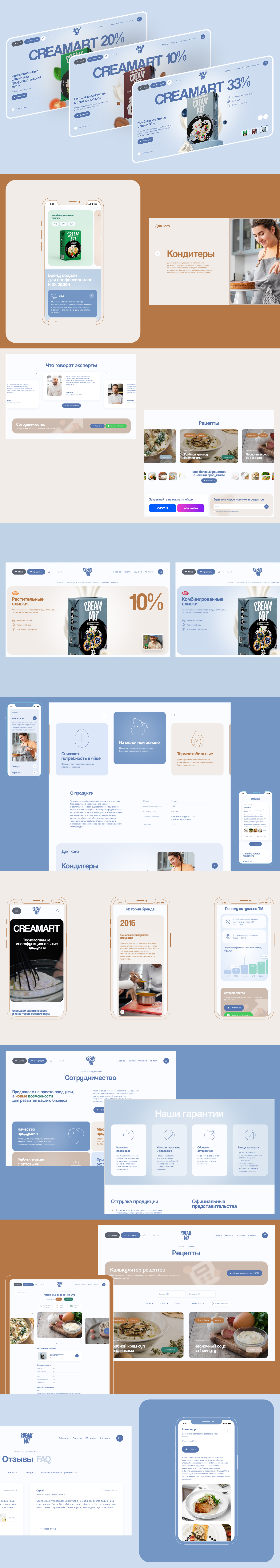 CreamArt — Новый сайт производителя функциональных сливок для профессиональной кухни